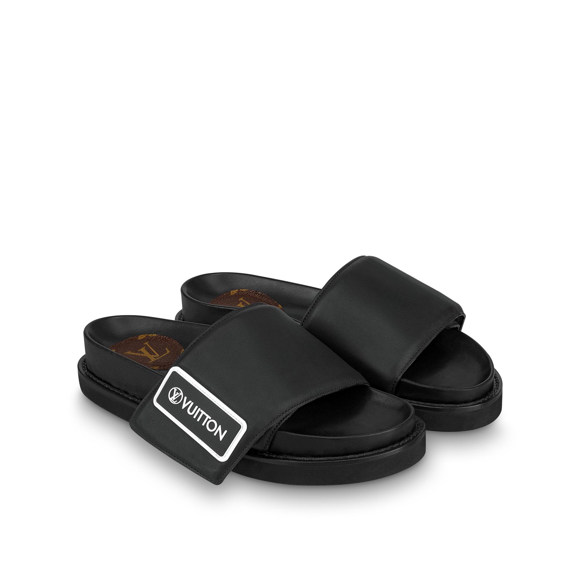 Louis Vuitton LV Sunset Comfort Flat Sandal BLACK. Size 35.0