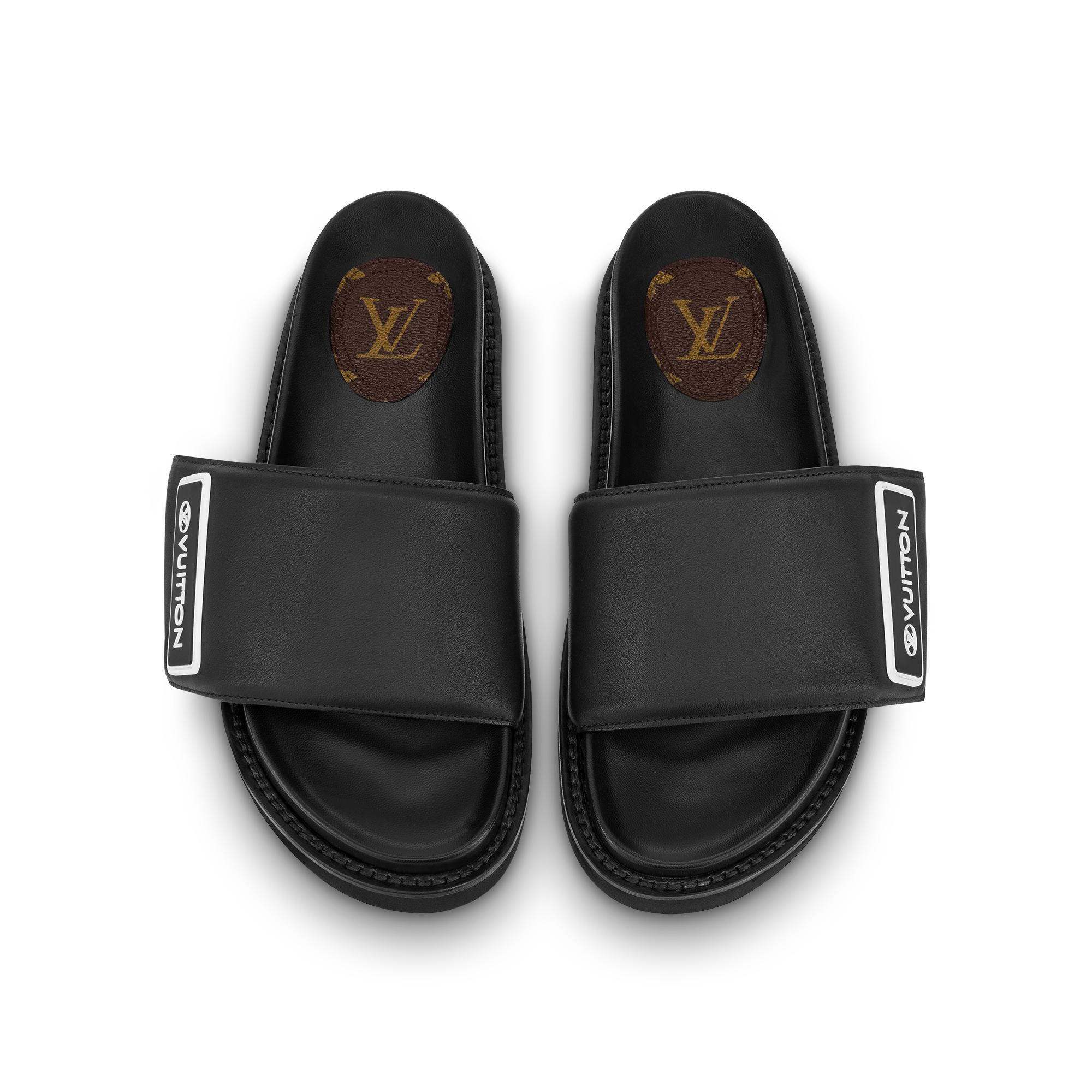 Louis Vuitton LV Sunset Comfort Flat Sandal BLACK. Size 35.0