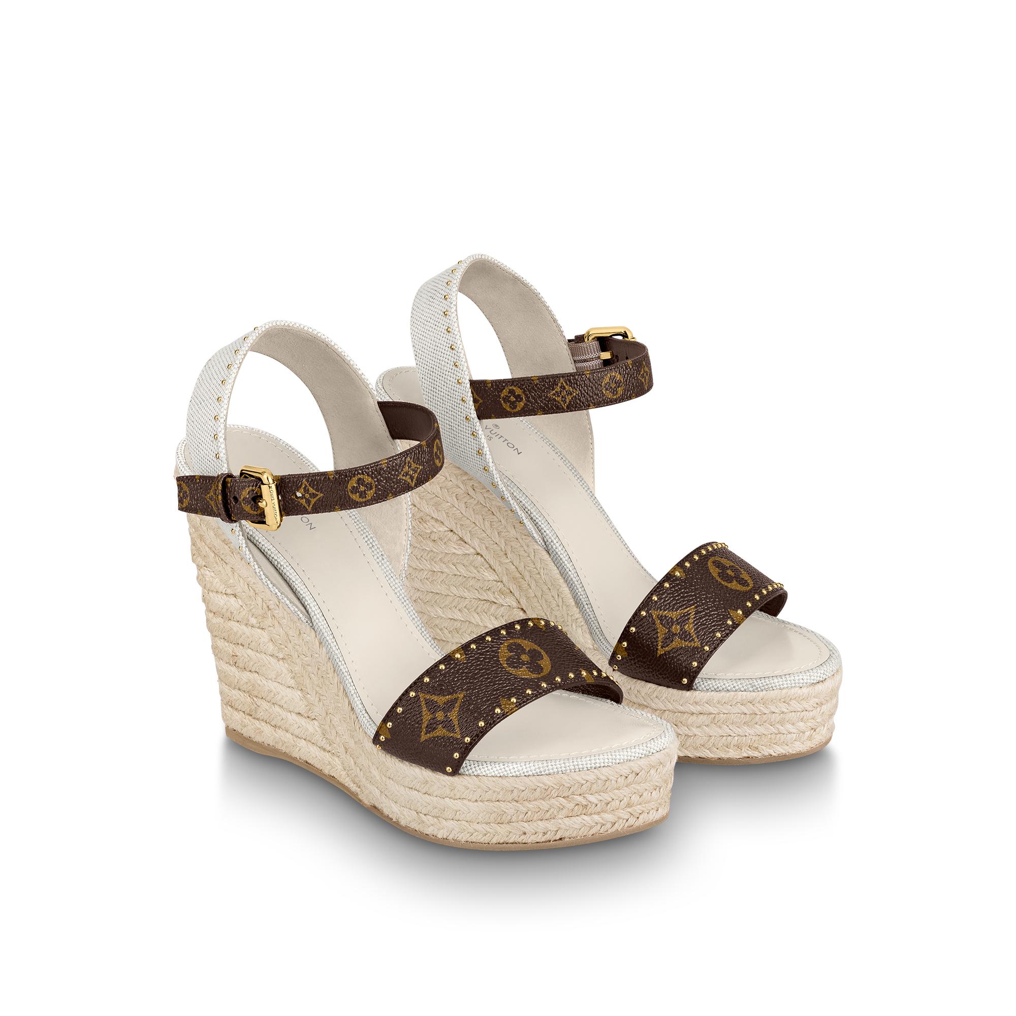 Louis Vuitton Womens Platform & Wedge Sandals 2023-24FW, Beige, 36 (Stock Check Required)