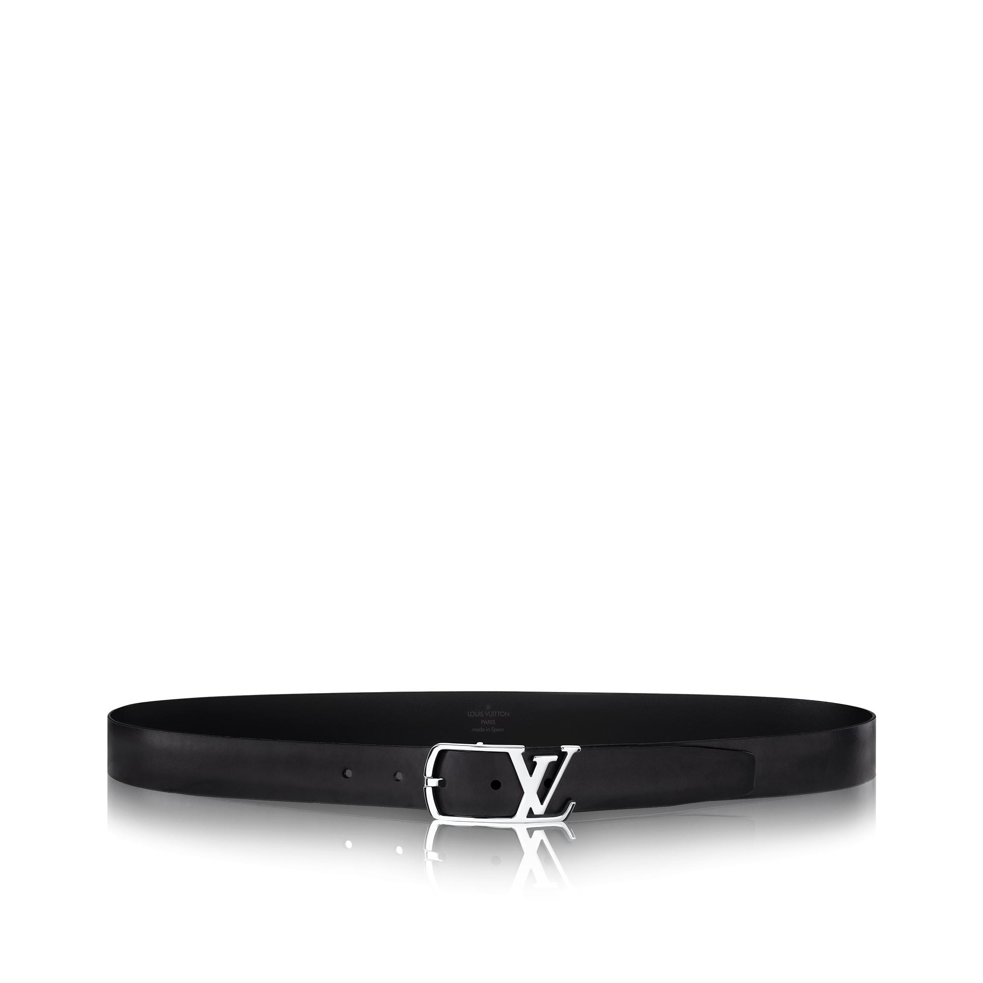 Louis Vuitton Black Leather Neogram Belt Size 100/40 - Yoogi's Closet