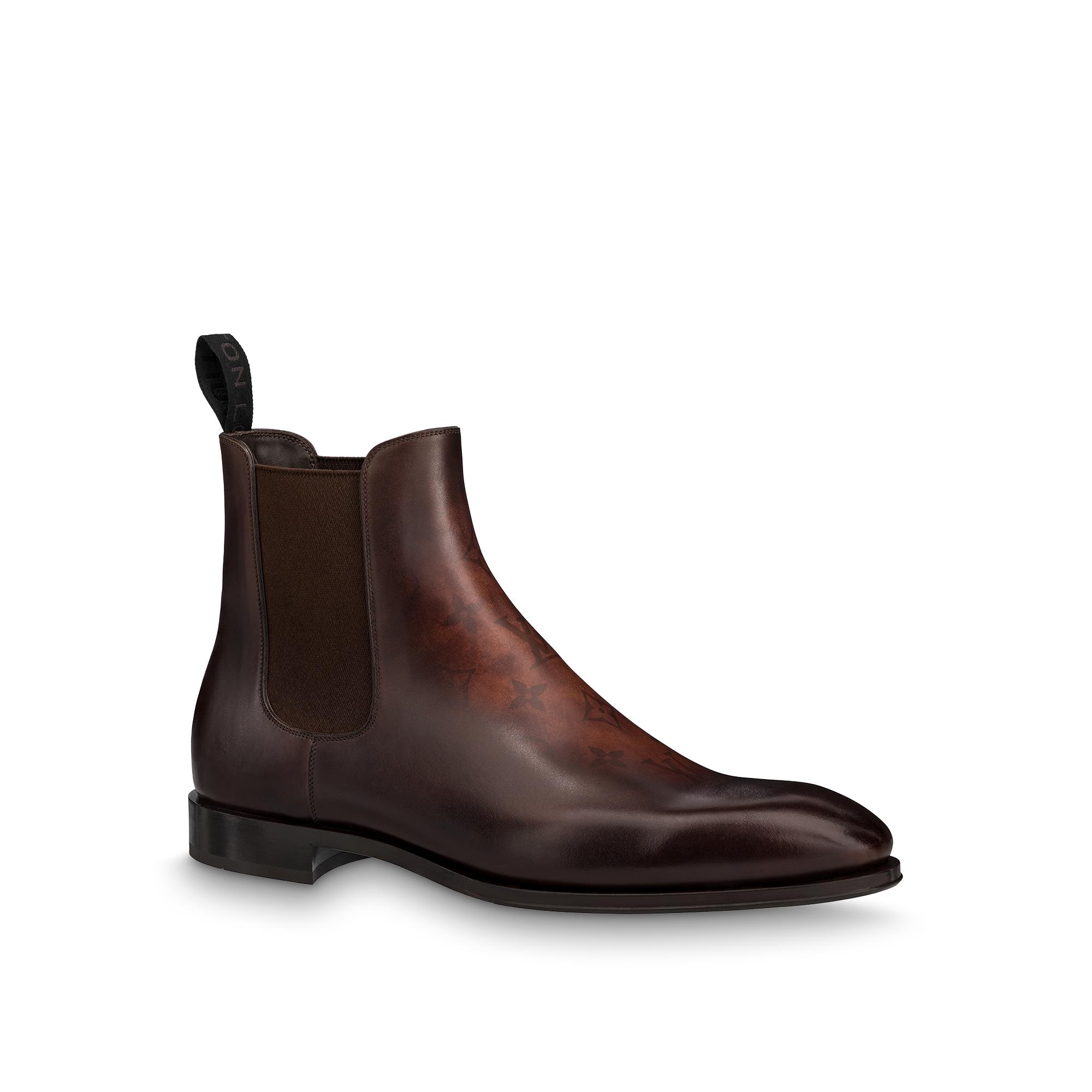 Bota Louis Vuitton original Chelsea boot marrom masculina