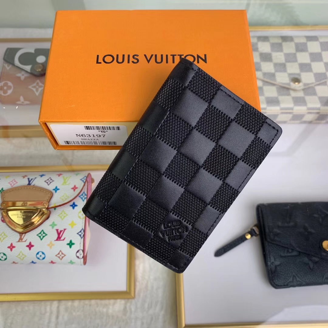 Louis Vuitton Louis Vuitton Pocket Organiser Damier Infini Leather in Onyx  - Wallets N63197 - $55.00 