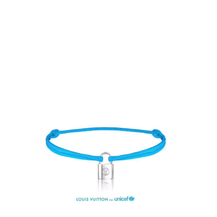 Shop Louis Vuitton Silver lockit bracelet, sterling silver (Q95450